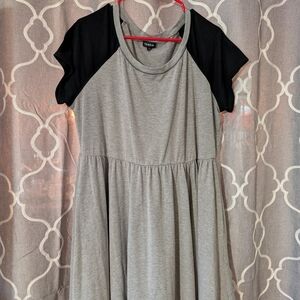 Torrid Gray and Black Mini Dress